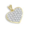 14K Yellow Gold 1 Carat Diamond Heart Pendant By Luxurman