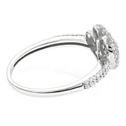 14K White Gold Diamond Heart Ring For Women 0.39ct -H'Hen Sale Store 14k gold diamond heart ring 039ct p 42967 backwh