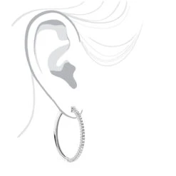 14K White Gold Diamond Hoop Earrings 1.2ct 13 14K White Gold Diamond Hoop Earrings 1.2ct -H'Hen Sale Store 14k gold diamond hoop earrings 126ct p 40994 bodwh