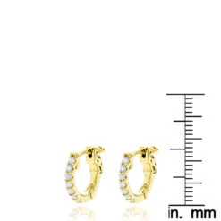 14K Yellow Gold Diamond Huggie Earrings 0.21ct 13 14K Yellow Gold Diamond Huggie Earrings 0.21ct -H'Hen Sale Store 14k gold diamond huggie earrings 021ct p 40637 rulerye