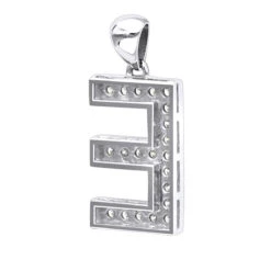 14K White Gold Diamond Initial Letter Pendant 0.33ct -H'Hen Sale Store 14k gold diamond initial letter pendant 033ct p 20 backwh
