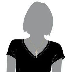 14K Yellow Gold Diamond Key Necklace 0.5ct -H'Hen Sale Store 14k gold diamond key necklace 095ct p 7100 bodye