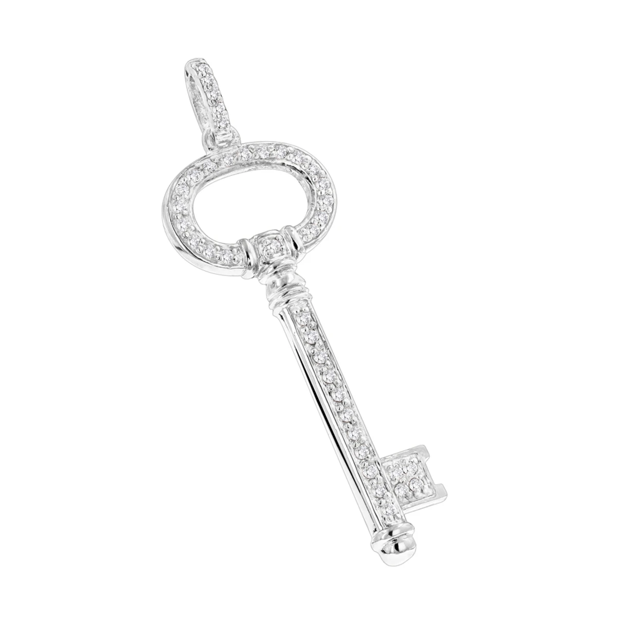 14K Rose Gold Diamond Key Pendant 0.42ct 4 14K Rose Gold Diamond Key Pendant 0.42ct - Image 2
