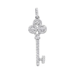 14K Yellow Gold Diamond Key Pendant 0.83ct -H'Hen Sale Store 14k gold diamond key pendant 083ct p 35169 wh