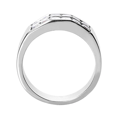 14K White Gold Diamond Men's Wedding Band 2.04ct 5 14K White Gold Diamond Men's Wedding Band 2.04ct - Image 3