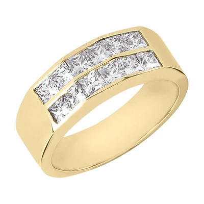 14K White Gold Diamond Men's Wedding Band 2.04ct 4 14K White Gold Diamond Men's Wedding Band 2.04ct - Image 2