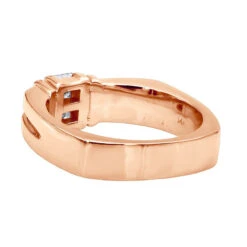 14K White Gold Diamond Men's Wedding Ring 0.60ct 6mm -H'Hen Sale Store 14k gold diamond mens wedding ring 060ct p 25539 backro