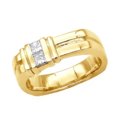 14K White Gold Diamond Men's Wedding Ring 0.60ct 6mm -H'Hen Sale Store 14k gold diamond mens wedding ring 060ct p 25539 ye