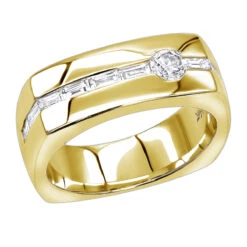 14K White Gold Diamond Men's Wedding Ring 0.74ct 9 14K White Gold Diamond Men's Wedding Ring 0.74ct -H'Hen Sale Store 14k gold diamond mens wedding ring 074ct p 25596 ye