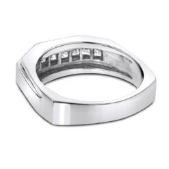 14K White Gold Diamond Men's Wedding Ring 1.36ct 11 14K White Gold Diamond Men's Wedding Ring 1.36ct -H'Hen Sale Store 14k gold diamond mens wedding ring 136ct p 25578 backwh