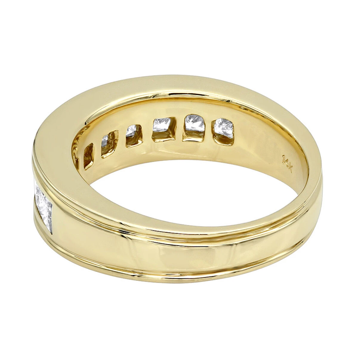 14K Yellow Gold Diamond Men's Wedding Ring 2.43ct 7 14K Yellow Gold Diamond Men's Wedding Ring 2.43ct - Image 5