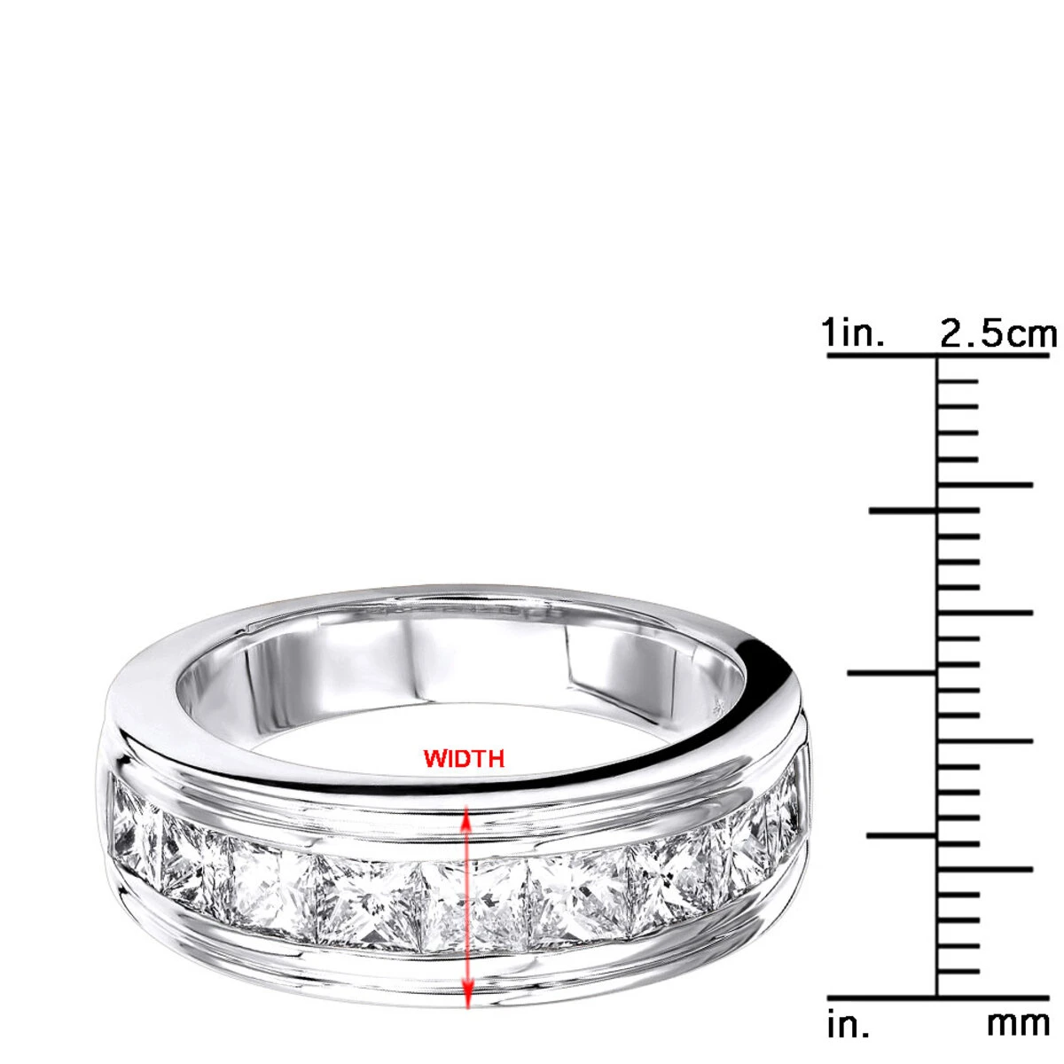 14K Yellow Gold Diamond Men's Wedding Ring 2.43ct 12 14K Yellow Gold Diamond Men's Wedding Ring 2.43ct - Image 10