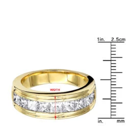 14K Yellow Gold Diamond Men's Wedding Ring 2.43ct 24 14K Yellow Gold Diamond Men's Wedding Ring 2.43ct -H'Hen Sale Store 14k gold diamond mens wedding ring 243ct p 25590 rulerye