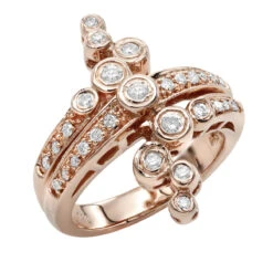 14K Yellow Gold Diamond Right Hand Women's Ring 0.36ct 24.3mm -H'Hen Sale Store 14k gold diamond right hand womens ring 036ct p 29802 ro