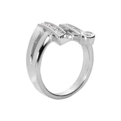 14K White Gold Diamond Right Hand Women's Ring 0.36ct 21.1mm 8 14K White Gold Diamond Right Hand Women's Ring 0.36ct 21.1mm -H'Hen Sale Store 14k gold diamond right hand womens ring 036ct p 29805 back white