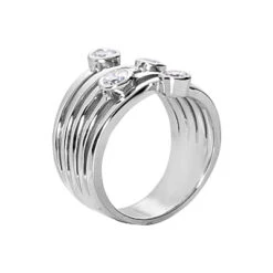 14K White Gold Diamond Right Hand Women's Ring 0.51ct -H'Hen Sale Store 14k gold diamond right hand womens ring 051ct p 29792 back white