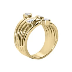 14K White Gold Diamond Right Hand Women's Ring 0.51ct -H'Hen Sale Store 14k gold diamond right hand womens ring 051ct p 29792 back yellow