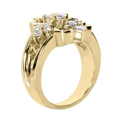 14K White Gold Diamond Right Hand Women's Ring 0.73ct -H'Hen Sale Store 14k gold diamond right hand womens ring 073ct p 29783 back yellow