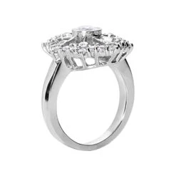 14K White Gold Diamond Right Hand Women's Ring 0.93ct -H'Hen Sale Store 14k gold diamond right hand womens ring 093ct p 29737 back white