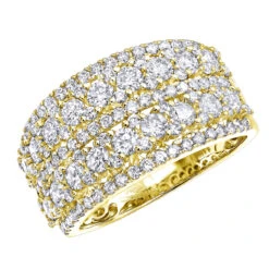 14K White Gold Diamond Ring For Women 2 Carat Unique Diamond Wedding Band -H'Hen Sale Store 14k gold diamond ring for women 2 carat unique diamond wedding band ye