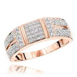 14K Yellow Gold Diamond Ring W Round Princess Diamonds 0.85ct -H'Hen Sale Store 14k gold diamond ring w round princess diamonds 086ct p 7209 ro