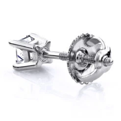 1/2 Carat 14K White Gold Diamond Stud Earrings Princess Diamonds .5ct -H'Hen Sale Store 14k gold diamond stud earrings princess diamonds 50ct p 5650 backwh