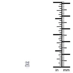 1/2 Carat 14K White Gold Diamond Stud Earrings Princess Diamonds .5ct -H'Hen Sale Store 14k gold diamond stud earrings princess diamonds 50ct p 5650 ruler