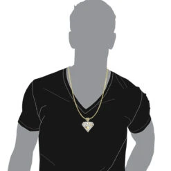 14K Yellow Gold Diamond Superman Pendant For Men 4.5ct 14 14K Yellow Gold Diamond Superman Pendant For Men 4.5ct -H'Hen Sale Store 14k gold diamond superman pendant charm 450ct p 47 bodye