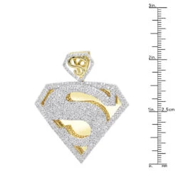 14K Yellow Gold Diamond Superman Pendant For Men 4.5ct 15 14K Yellow Gold Diamond Superman Pendant For Men 4.5ct -H'Hen Sale Store 14k gold diamond superman pendant charm 450ct p 47 rulerye