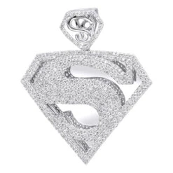 14K Yellow Gold Diamond Superman Pendant For Men 4.5ct 11 14K Yellow Gold Diamond Superman Pendant For Men 4.5ct -H'Hen Sale Store 14k gold diamond superman pendant charm 450ct p 47 wh
