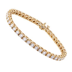 14K Yellow Gold Women's Diamond Tennis Bracelet Round Diamonds 9.72ct 11 14K Yellow Gold Women's Diamond Tennis Bracelet Round Diamonds 9.72ct -H'Hen Sale Store 14k gold diamond tennis bracelet round diamonds 972ct p 255 ro