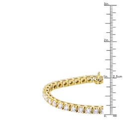 14K Yellow Gold Women's Diamond Tennis Bracelet Round Diamonds 9.72ct 14 14K Yellow Gold Women's Diamond Tennis Bracelet Round Diamonds 9.72ct -H'Hen Sale Store 14k gold diamond tennis bracelet round diamonds 972ct p 255 rulerye