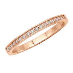Thin Diamond Wedding Stackable Ring For Women 14K White Gold 0.21ct -H'Hen Sale Store 14k gold diamond unique engagement band 021ct p 23759 ro