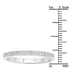 Thin Diamond Wedding Stackable Ring For Women 14K White Gold 0.21ct -H'Hen Sale Store 14k gold diamond unique engagement band 021ct p 23759 rulerwh