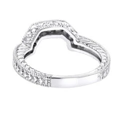 Thin 14K White Gold Diamond Unique Engagement Band 0.22ct -H'Hen Sale Store 14k gold diamond unique engagement band 022ct p 23772 backwh