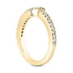 Ultra Thin 14K White Gold Diamond Unique Engagement Band 0.24ct 1.4mm -H'Hen Sale Store 14k gold diamond unique engagement band 024ct p 23498 back yellow 20220426