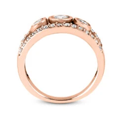 14K White Gold Diamond Unique Engagement Ring 0.63ct 8mm 17 14K White Gold Diamond Unique Engagement Ring 0.63ct 8mm -H'Hen Sale Store 14k gold diamond unique engagement ring 063ct p 23764 additional rose