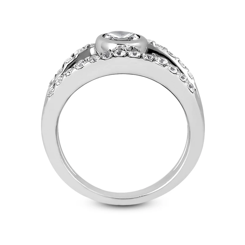 14K White Gold Diamond Unique Engagement Ring 0.77ct 9.6mm 11 14K White Gold Diamond Unique Engagement Ring 0.77ct 9.6mm - Image 9