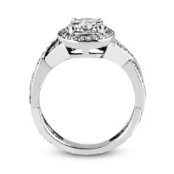 14K White Gold Diamond Unique Engagement Ring 0.86ct 5/16 In (8mm) -H'Hen Sale Store 14k gold diamond unique engagement ring 086ct p 22443 additional white