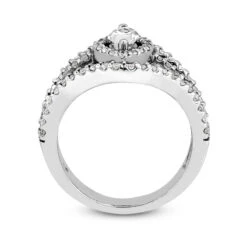 14K White Gold Diamond Unique Engagement Ring 0.92ct -H'Hen Sale Store 14k gold diamond unique engagement ring 092ct p 23744 additional white