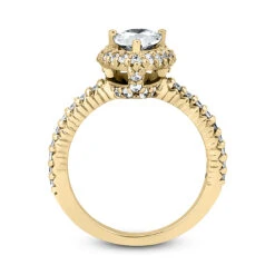 14K White Gold Diamond Unique Engagement Ring 1.08ct 2.3mm -H'Hen Sale Store 14k gold diamond unique engagement ring 108ct p 24176 additional yellow