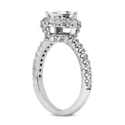 14K White Gold Diamond Unique Engagement Ring 1.08ct 2.3mm -H'Hen Sale Store 14k gold diamond unique engagement ring 108ct p 24176 back white 20220426