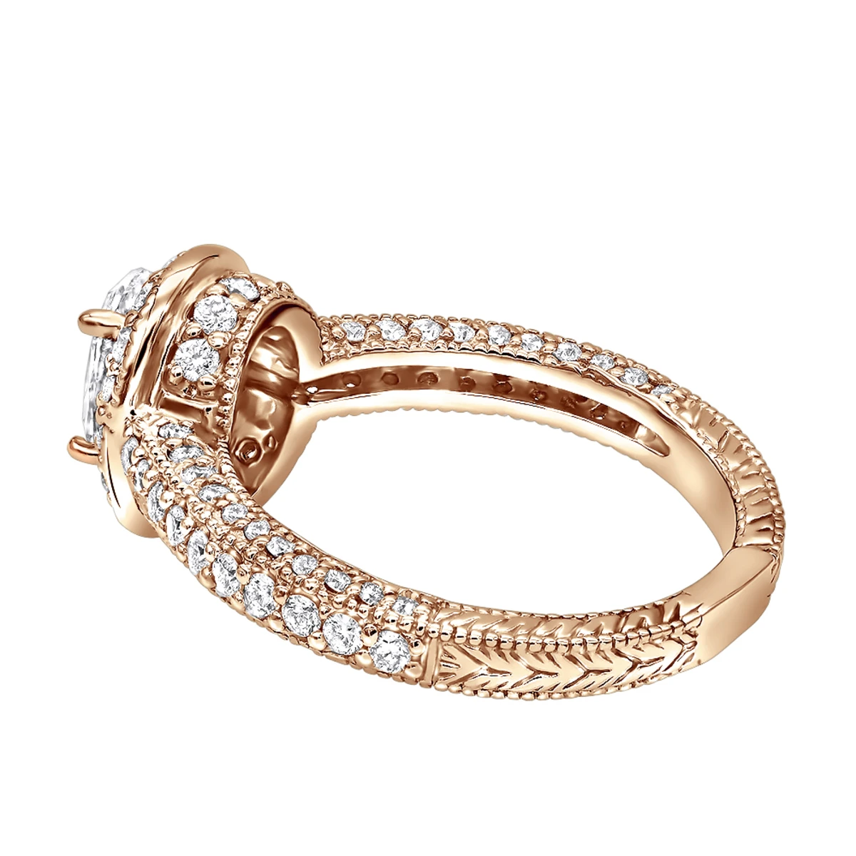 14K White Gold Diamond Unique Engagement Ring 1.57ct 8 14K White Gold Diamond Unique Engagement Ring 1.57ct - Image 6