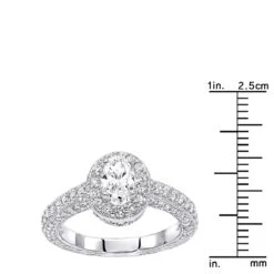 14K White Gold Diamond Unique Engagement Ring 1.57ct 22 14K White Gold Diamond Unique Engagement Ring 1.57ct -H'Hen Sale Store 14k gold diamond unique engagement ring 157ct p 23952 rulerwh