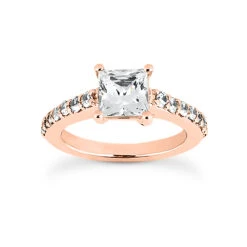 14K White Gold Diamond Unique Engagement Ring Set 0.94ct -H'Hen Sale Store 14k gold diamond unique engagement ring set 094ct p 23481 back rose 20220426