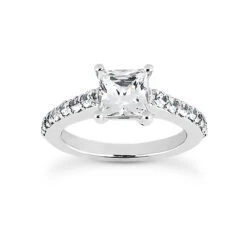 14K White Gold Diamond Unique Engagement Ring Set 0.94ct -H'Hen Sale Store 14k gold diamond unique engagement ring set 094ct p 23481 back white 20220426