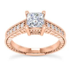 14K White Gold Diamond Vintage Engagement Ring 0.33ct -H'Hen Sale Store 14k gold diamond vintage engagement ring 033ct p 24392 rose 20220426