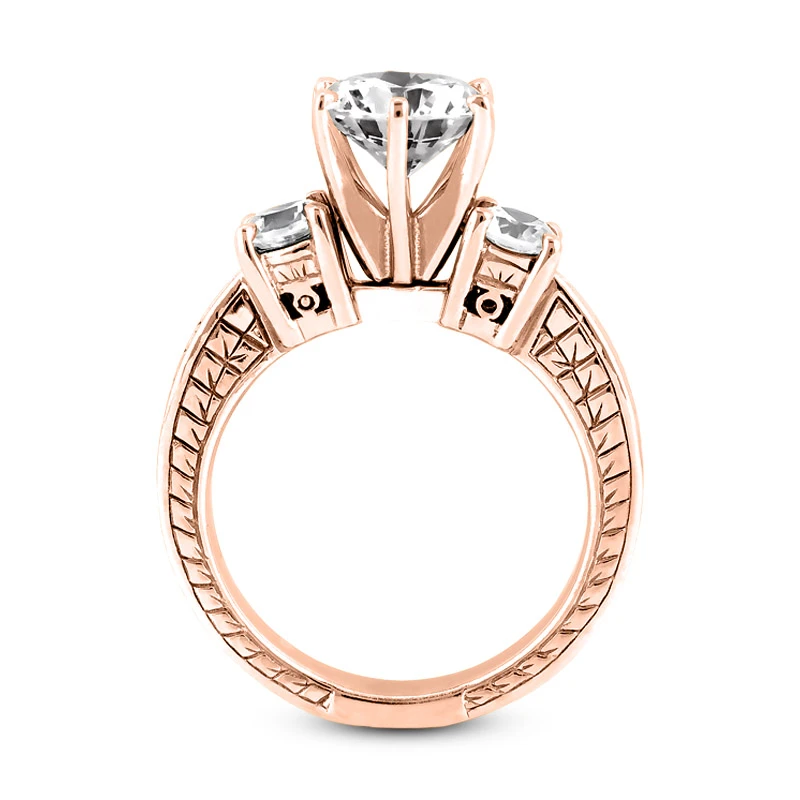 14K White Gold Diamond Vintage Engagement Ring 0.70ct 2.81mm 9 14K White Gold Diamond Vintage Engagement Ring 0.70ct 2.81mm - Image 7