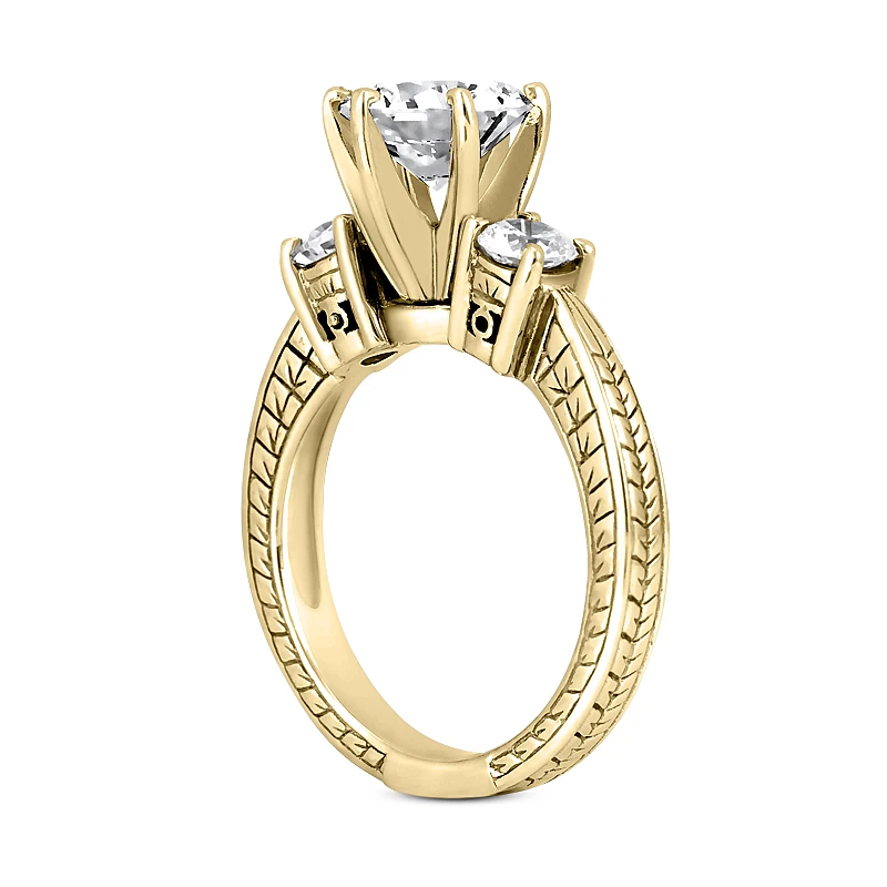 14K White Gold Diamond Vintage Engagement Ring 0.70ct 2.81mm 7 14K White Gold Diamond Vintage Engagement Ring 0.70ct 2.81mm - Image 5