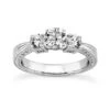 14K White Gold Diamond Vintage Engagement Ring 0.70ct 2.81mm -H'Hen Sale Store 14k gold diamond vintage engagement ring 070ct p 24398 white 20220426